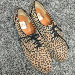 Cheetah Print Oxfords Size 7